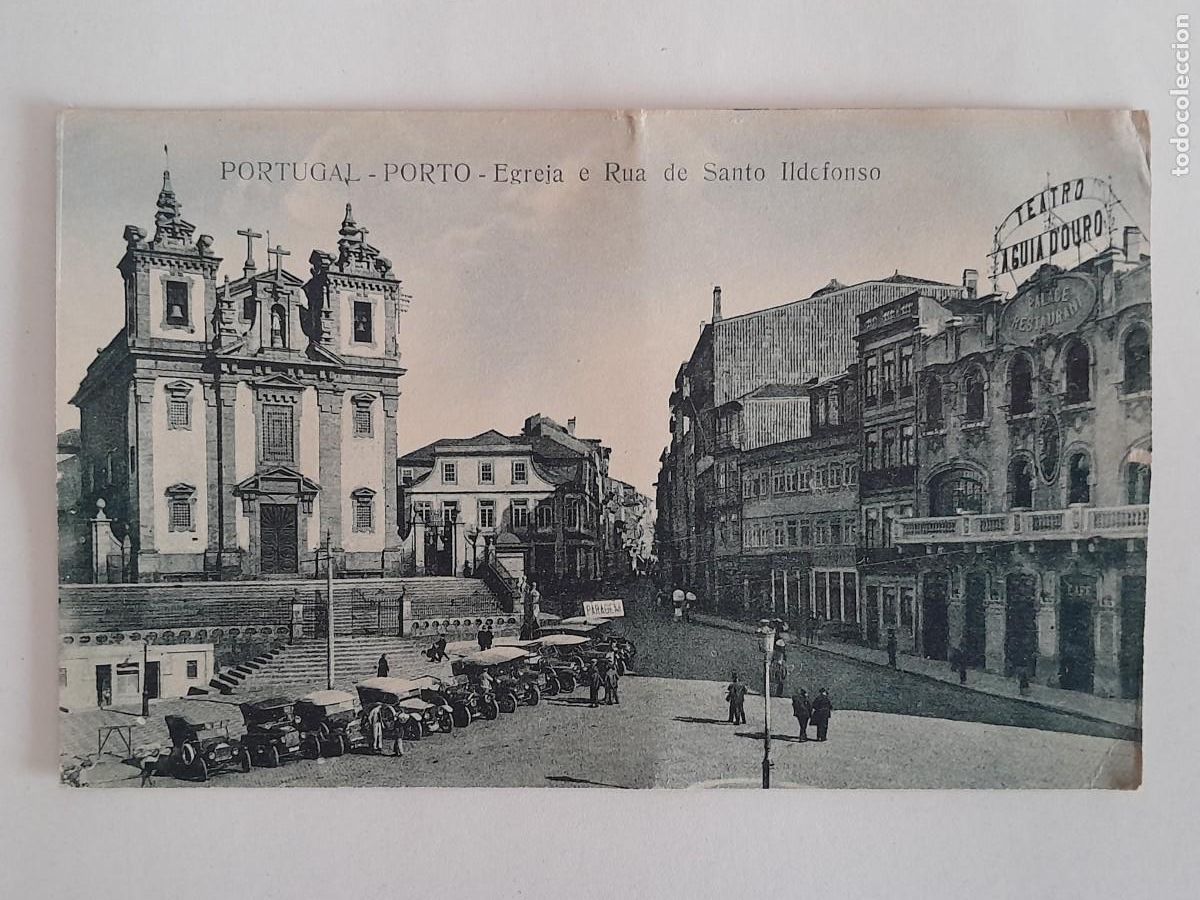 Postkarten: ANTIGUA TARJETA POSTAL PORTUGAL PORTO IGLESIA Y CALLE ILDEFONSO RV 1868