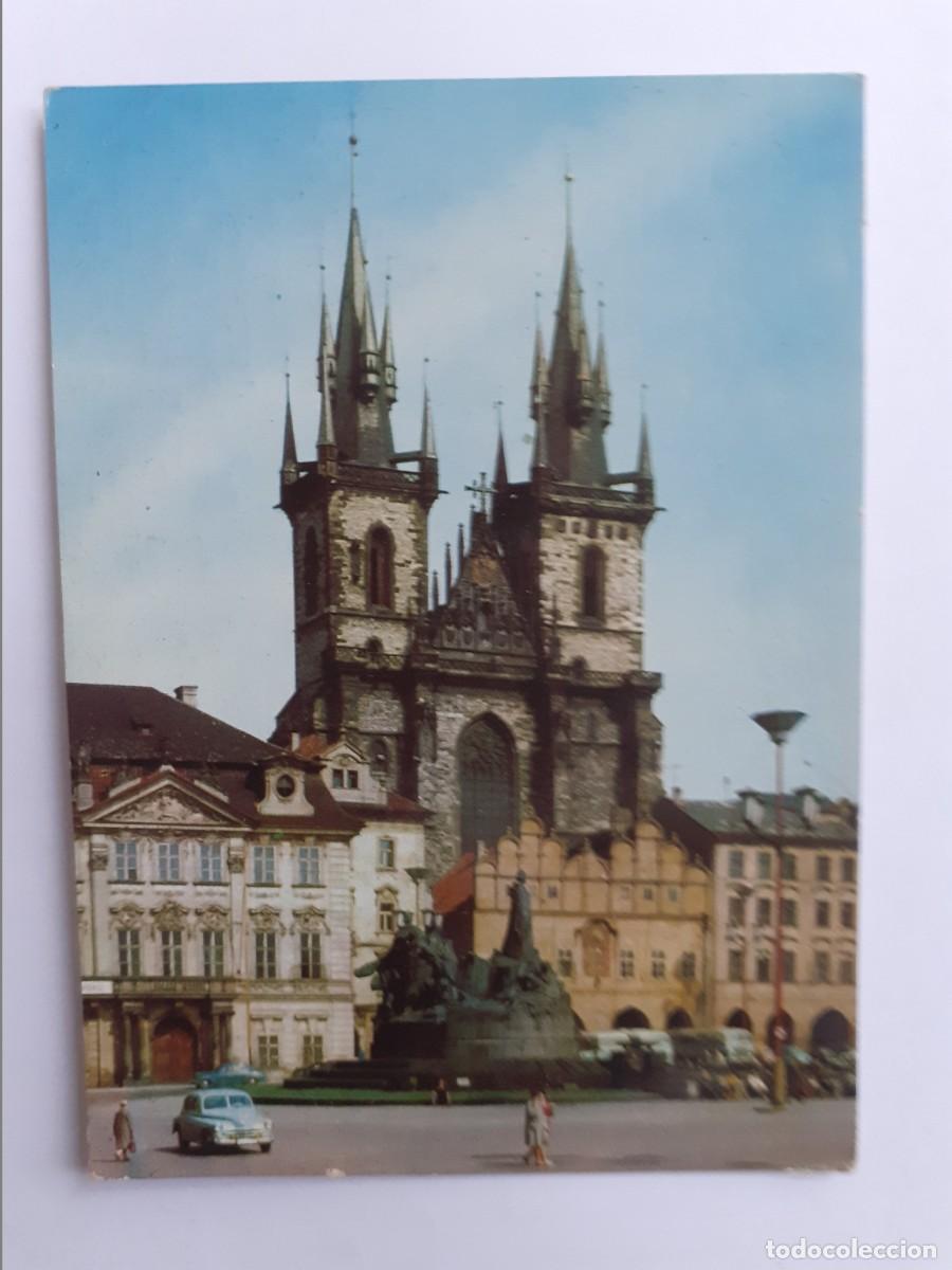 Postales: POSTAL - PRAHA PLAZA Y TEMPLO DEL CASCO ANTIGUO - S/C