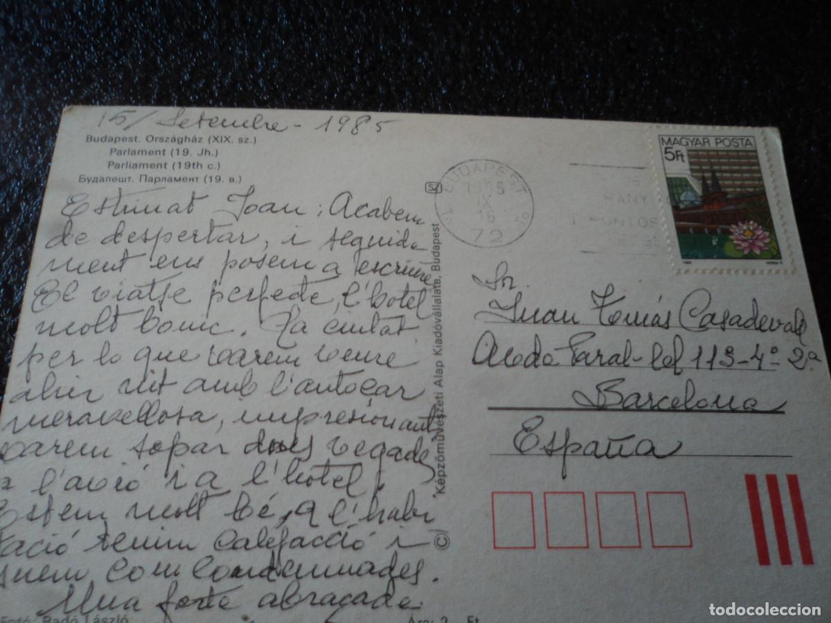 Postales: budapest, parlamento, circulada 1985 - Foto 2