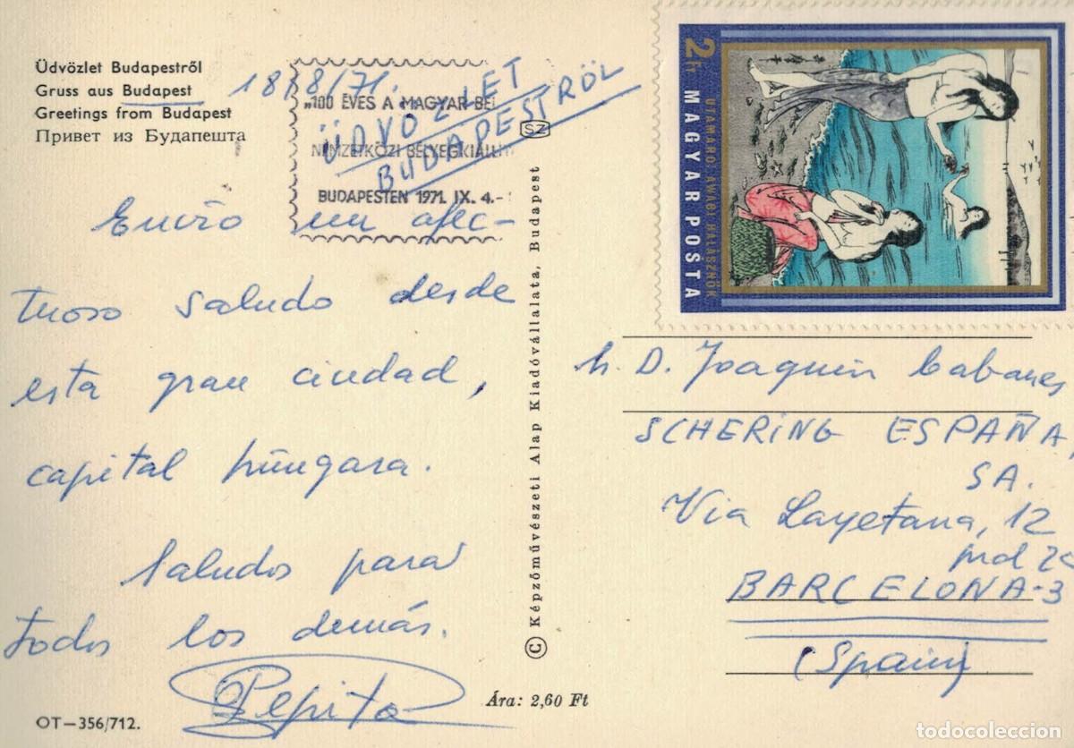 Postales: Budapest Hungr&iacute;a 1971 Circulada y sellada - Foto 2