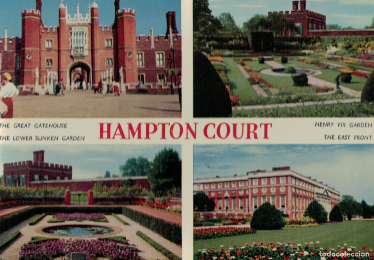 Postais: Hampton Court Great Gatehouse Henry VIII Garden Lower Sunken Garden East Front Reino Unido