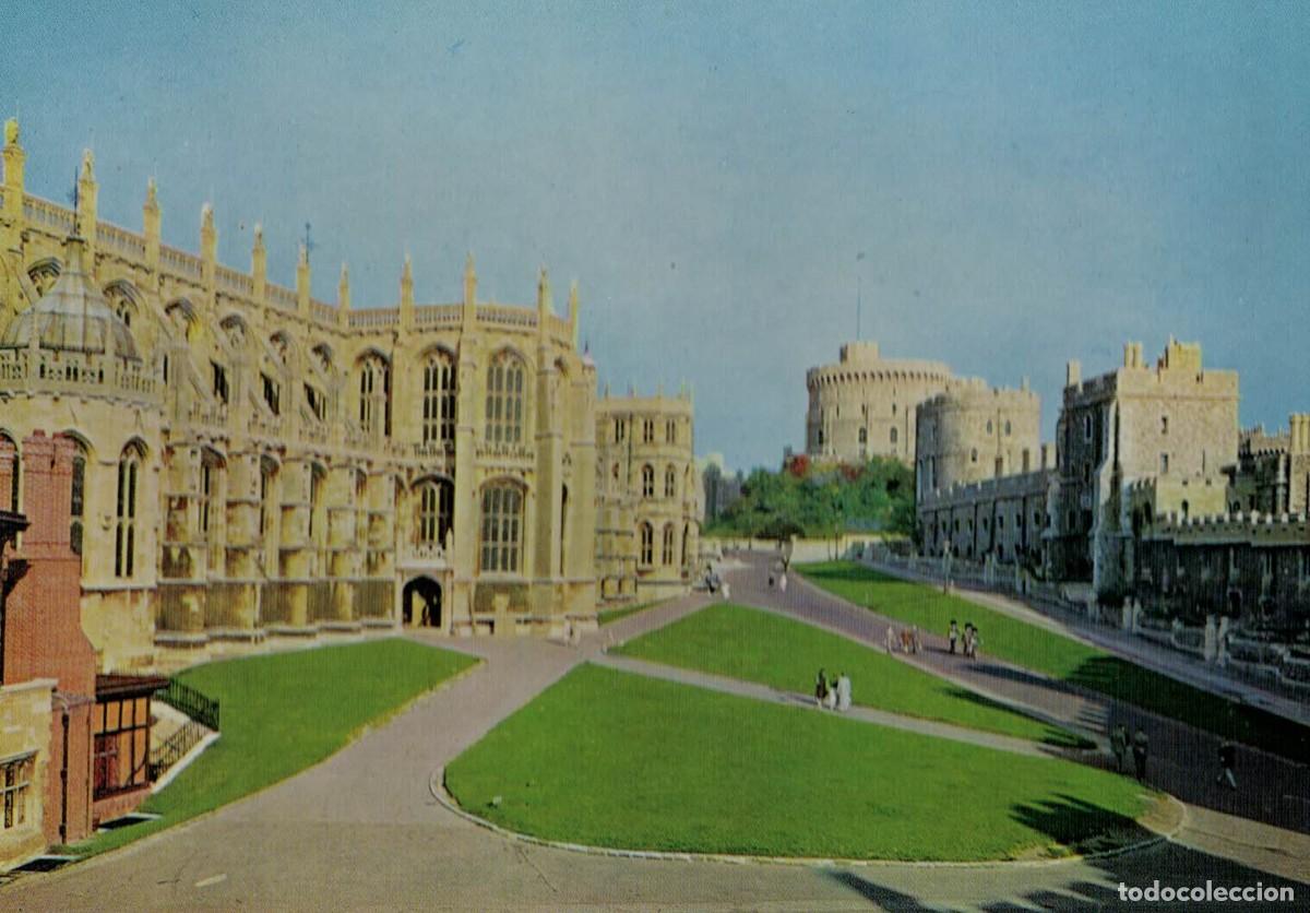 Postais: Saint George's Chapel and the Round Tower Windsor Castle Reino Unido Gran Breta&ntilde;a Inglaterra