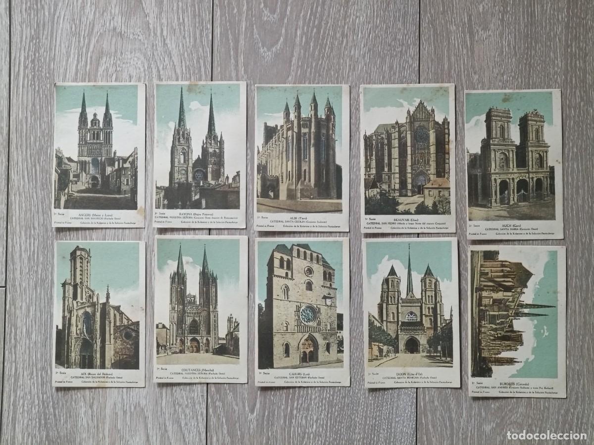 Postales: 10 POSTAL CATEDRALES DE FRANCIA - COLECCION DE LA KOLARSINE Y DE LA SOLUCION PAUTAUBERGE - SERIE 3