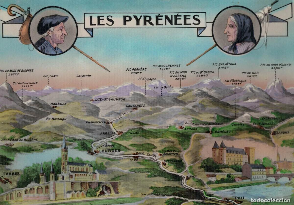 Postkarten: Los Pirineos Les Pyr&eacute;n&eacute;es Francia / Circulada y sellada