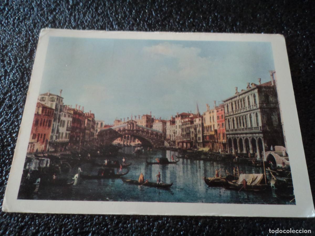 Postales: venezia, ponte di rialto, canaletto, ed. ardo, circulada