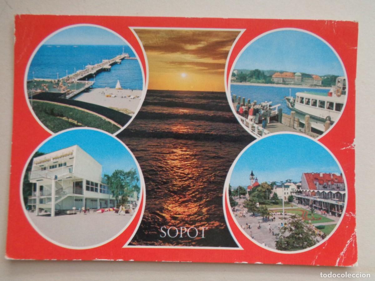 Postcards: POSTAL DE SOPOT : GRAN HOTEL , ETC . CIRCULADA A SEVILLA