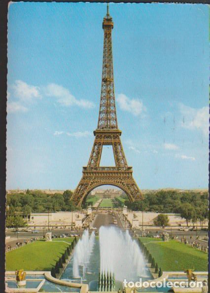 Postales: postal CIRCULADA 1968 PARIS TOUR EIFFEL FONTAINES CHAILLOT FRANCIA POST CARD