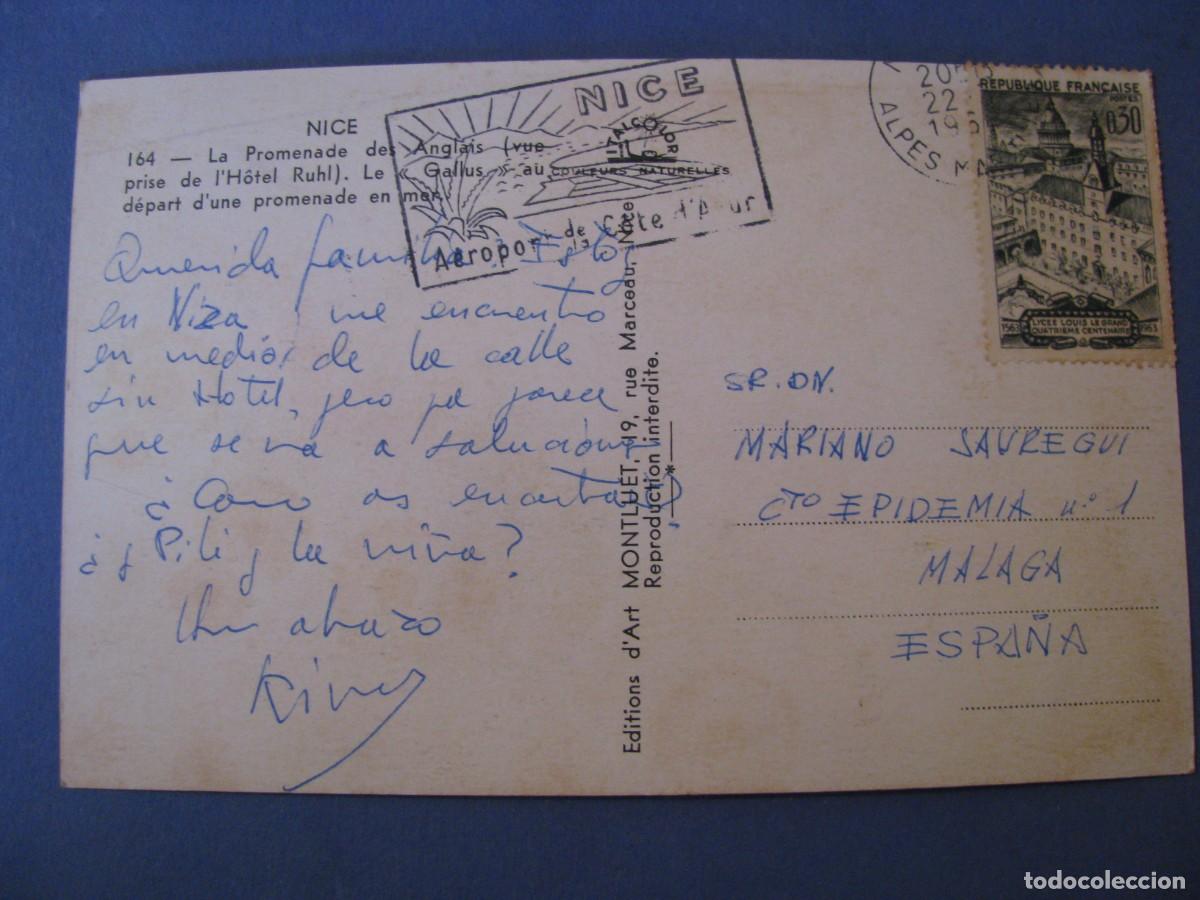 Postales: POSTAL DE FRANCIA. NICE. CIRCULADA. - Foto 2