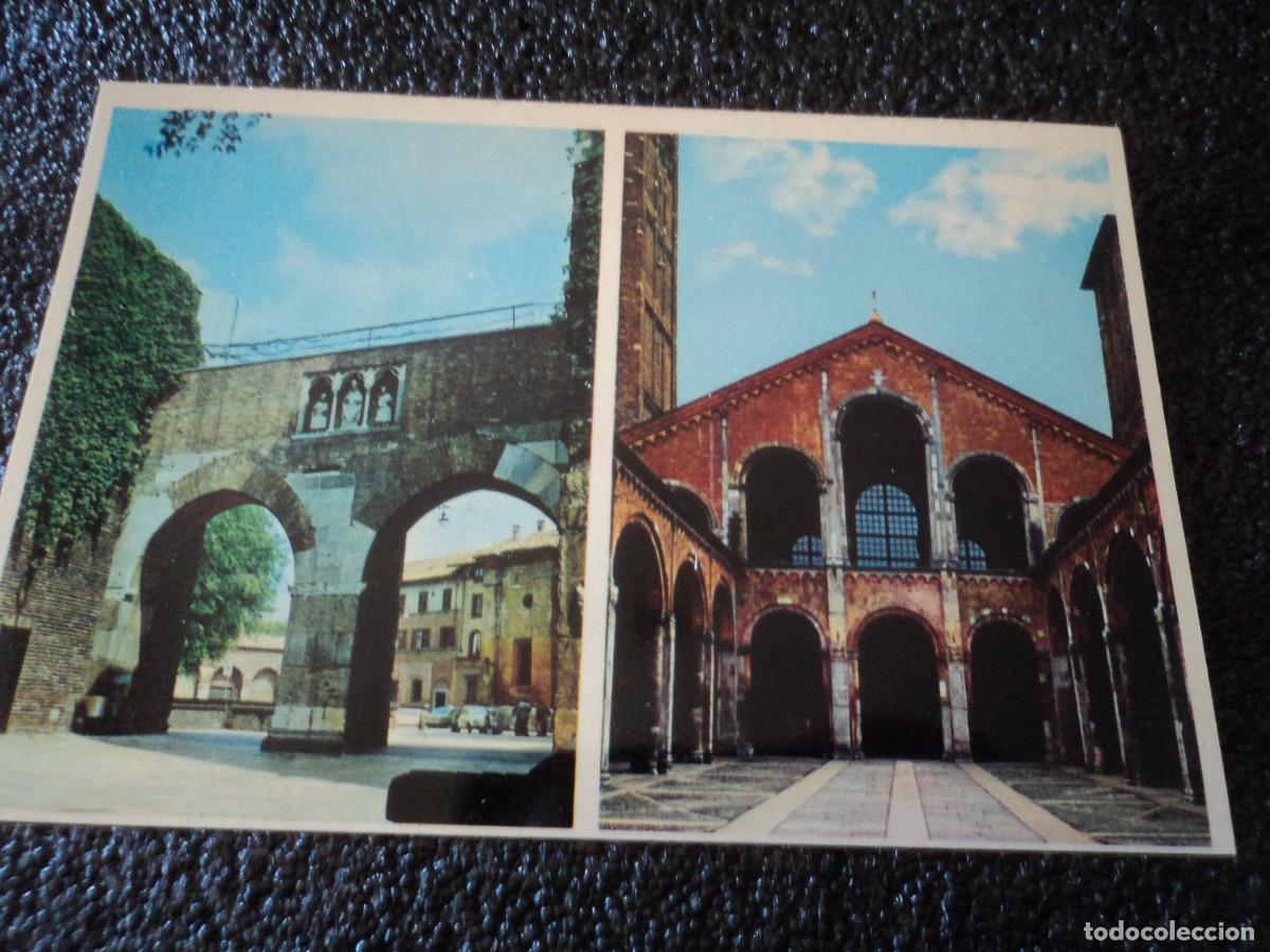 Postales: milan, basilica de san ambrosio, atrio y postigo, 5 idiomas