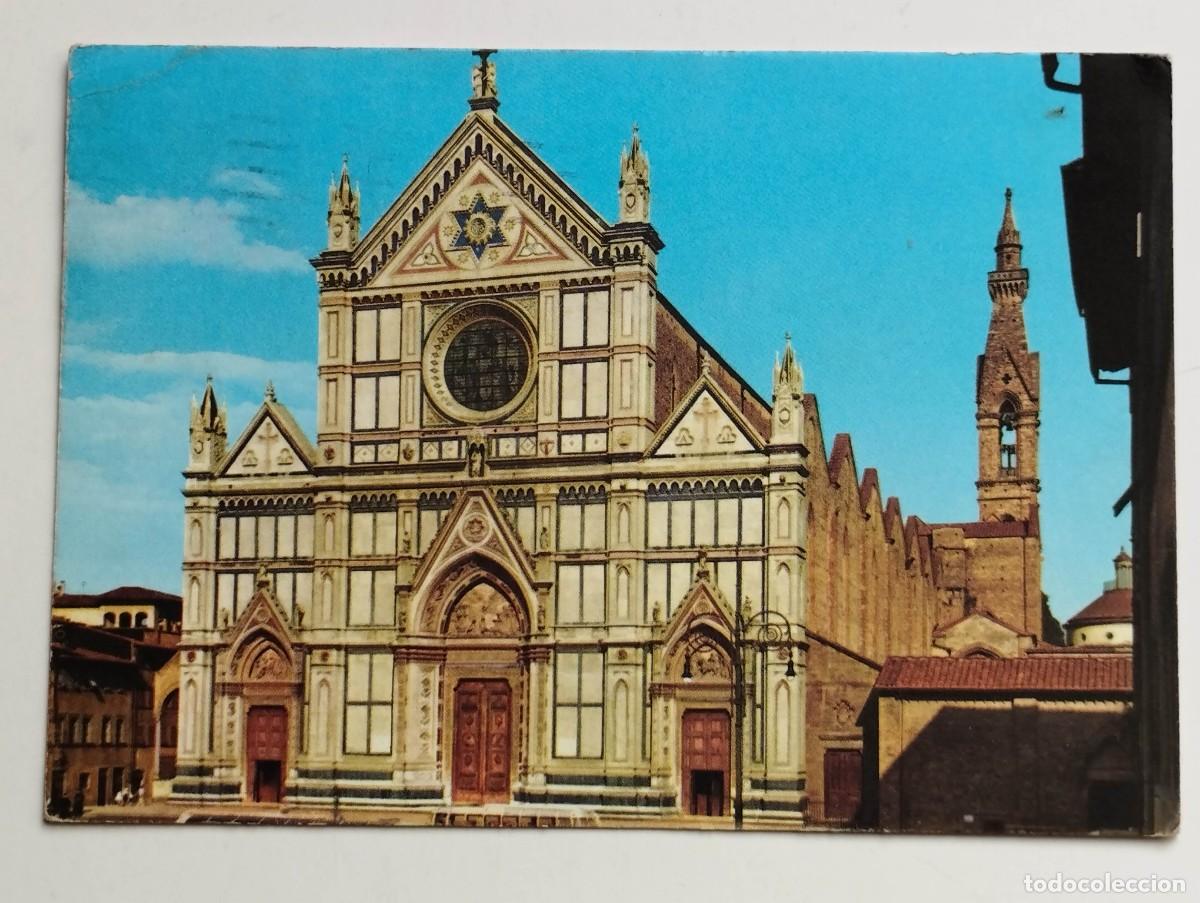 Cartes Postales: POSTAL CIRCULADA BASILICA DE LA SANTA CRUZ- FIRENZE- ITALIA 1965