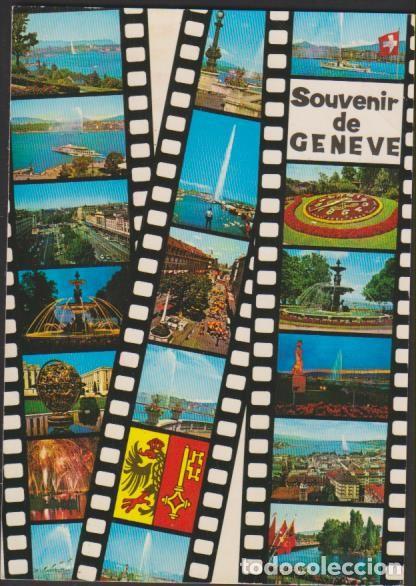 Postkarten: postal ESCRITA 1975 SOUVENIR DE GENEVE SUIZA POST CARD