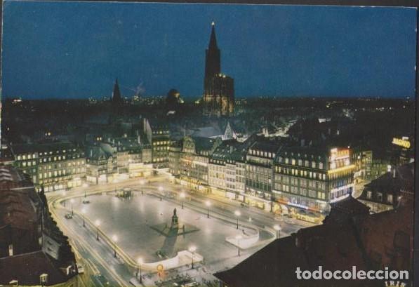 Postcards: postal ESCRITA 1971 STRASBOURG LA NUIT FRANCIA POST CARD