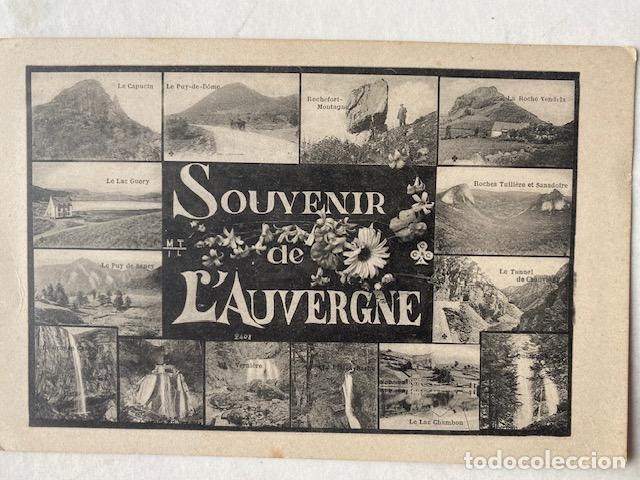 Postales: L'Auvergne. Francia. Postal circulada 1909.