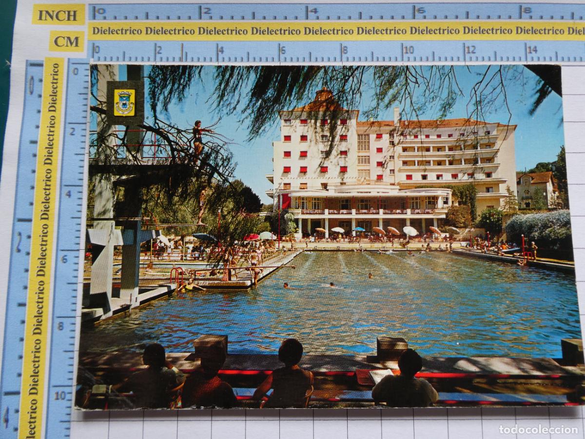Postales: POSTAL DE PORTUGAL.A&Ntilde;O 1970 LUSO PISCINA E GRANDE HOTEL DAS TERMAS. 1048