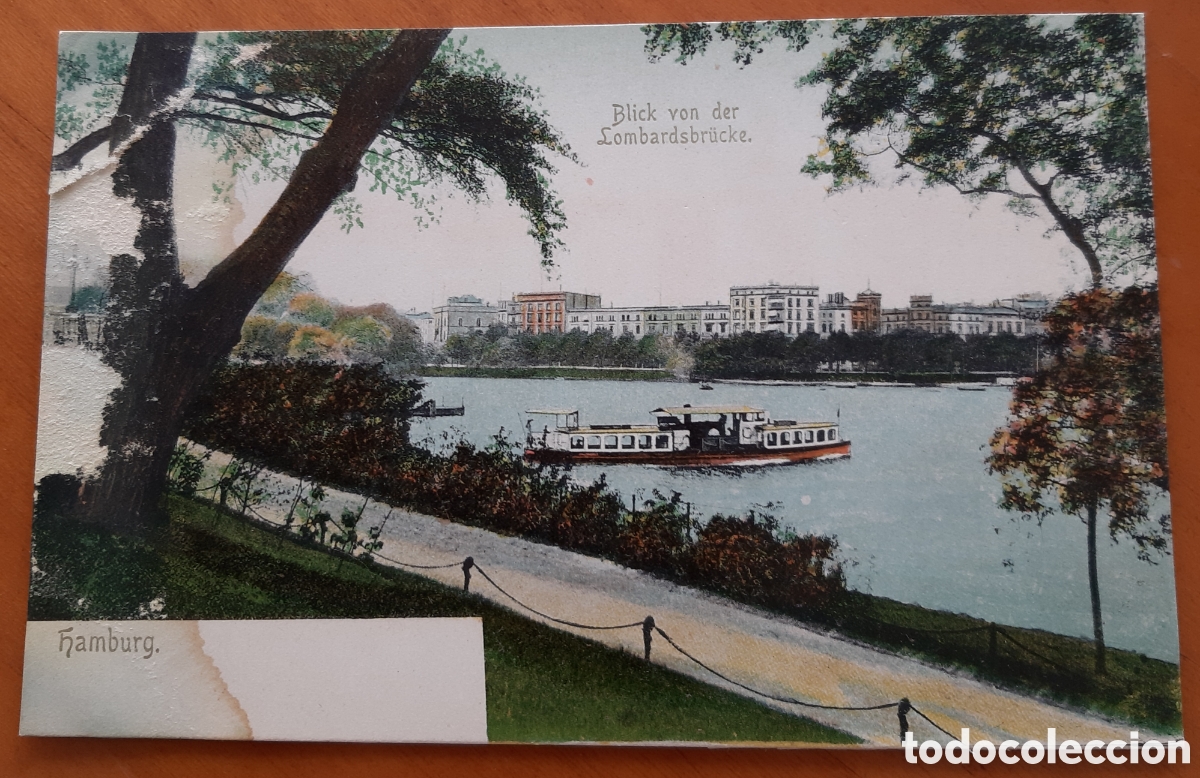 Cartoline: Postal Lombardsbr&uuml;cke Alemania coloreada. Sin escribir. R5032