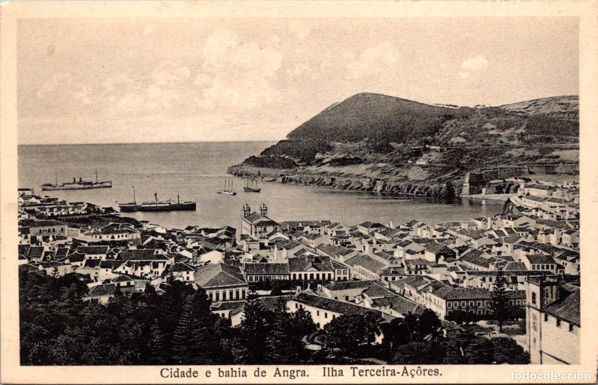 Postales: Portugal - Ilha Terceira - A&ccedil;ores - Cidade e bahia de Angra - Ed. 27 U - 140x89mm
