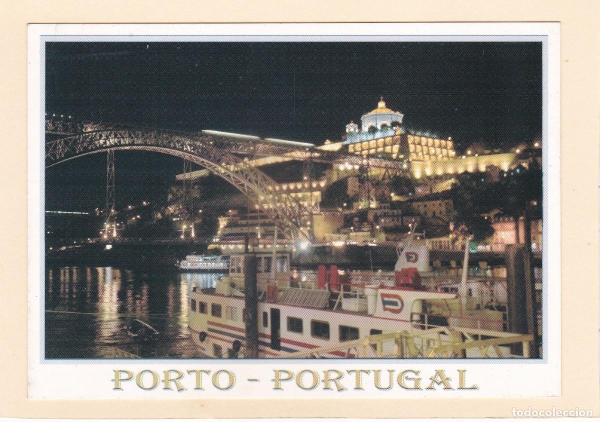 Postkarten: OPORTO (PORTUGAL). VISTA NOCTURNA VILA NOVA DE GAIA
