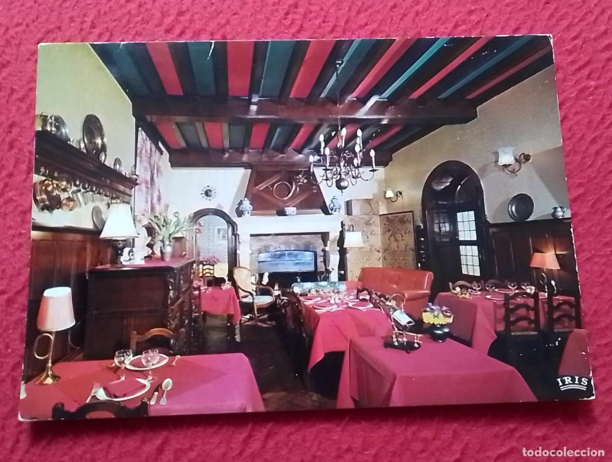 Postales: ANTIGUA POSTAL POST CARD CARTE POSTALE FLORAIRE HOTEL RESTAURANT LUSTIN-SUR-MEUSE B&Eacute;LGICA BELGIUM...