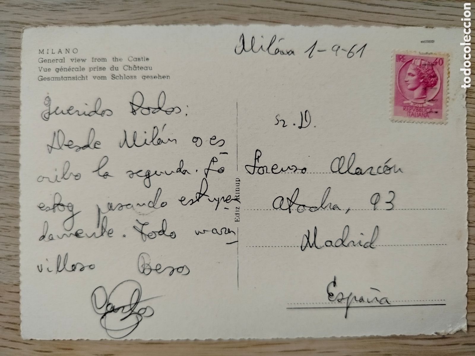 Postales: POSTAL MIL&Aacute;N - ITALIA - Foto 2