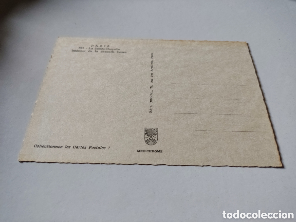 Postales: Postal Paris interior Santa capilla - Foto 2