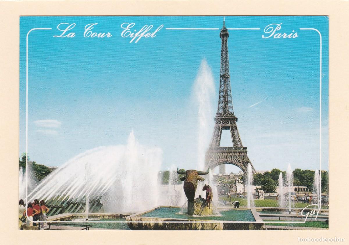 Postales: PARIS (FRANCIA). LES JETS D'EAU DU TROCADERO ET LA TOUR EIFFEL