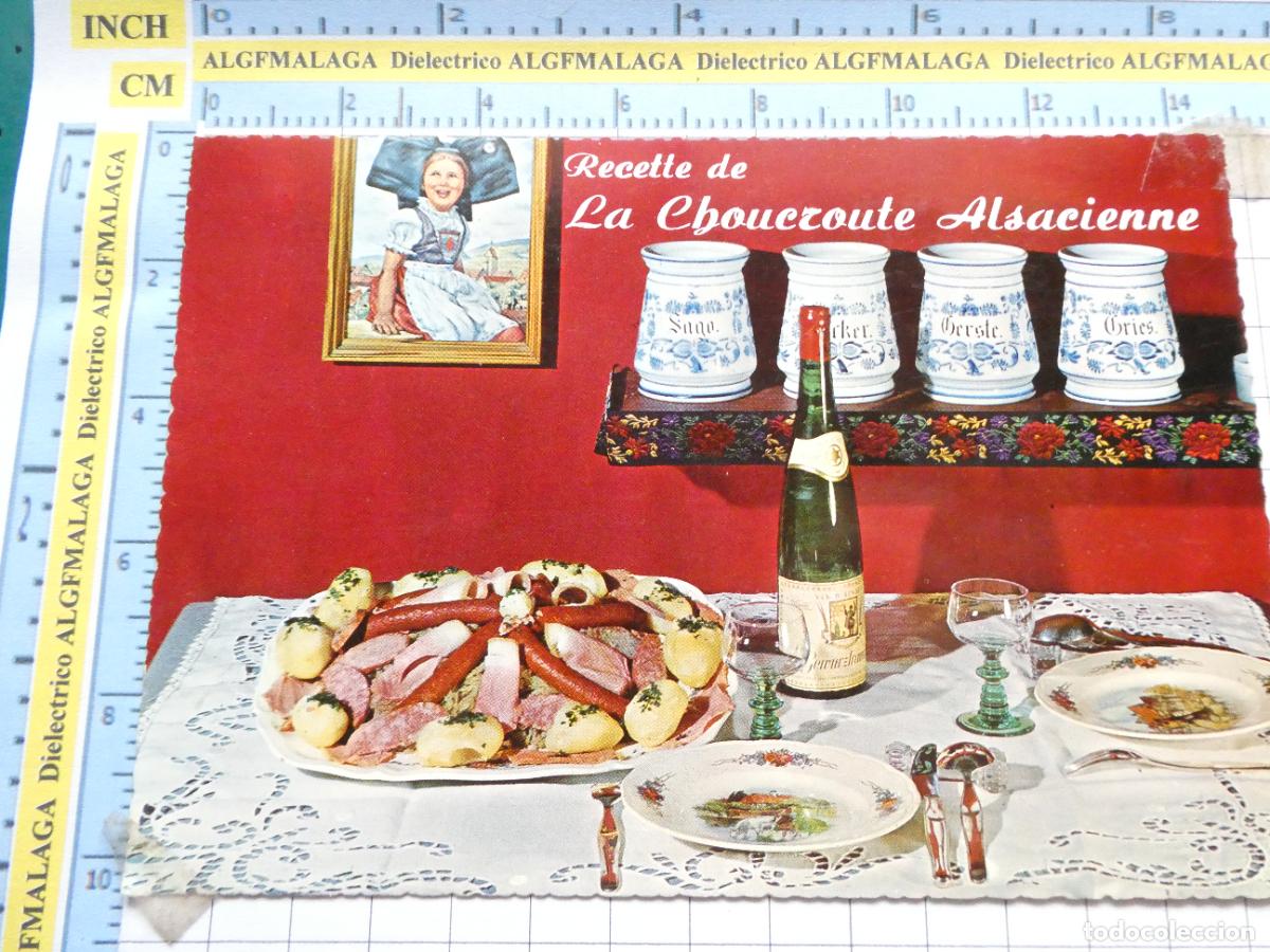 Postales: POSTAL DE FRANCIA. GASTRONOM&Iacute;A FRANCESA ALSACIANA CHOUCROUTE. 1722