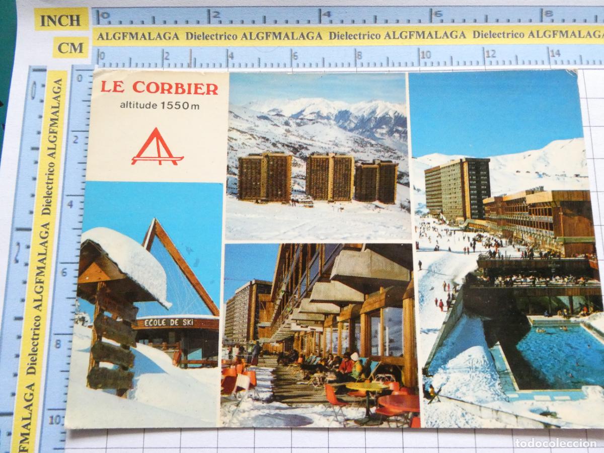 Postales: POSTAL DE FRANCIA. LE CORBIER ESTACI&Oacute;N ESQU&Iacute;. 1745