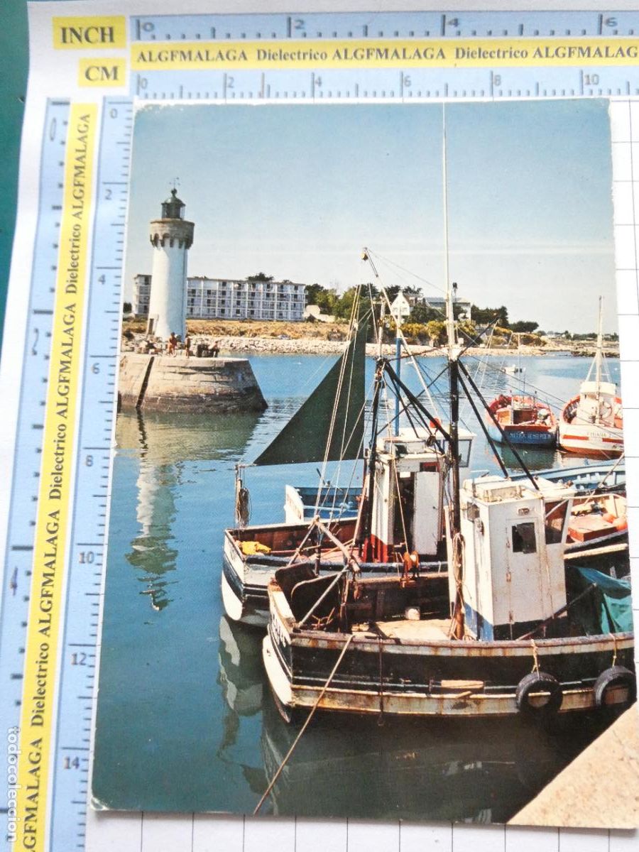 Postais: POSTAL DE FRANCIA. QUIBERON BARCOS DE PESCA. FARO PUERTO. 1748