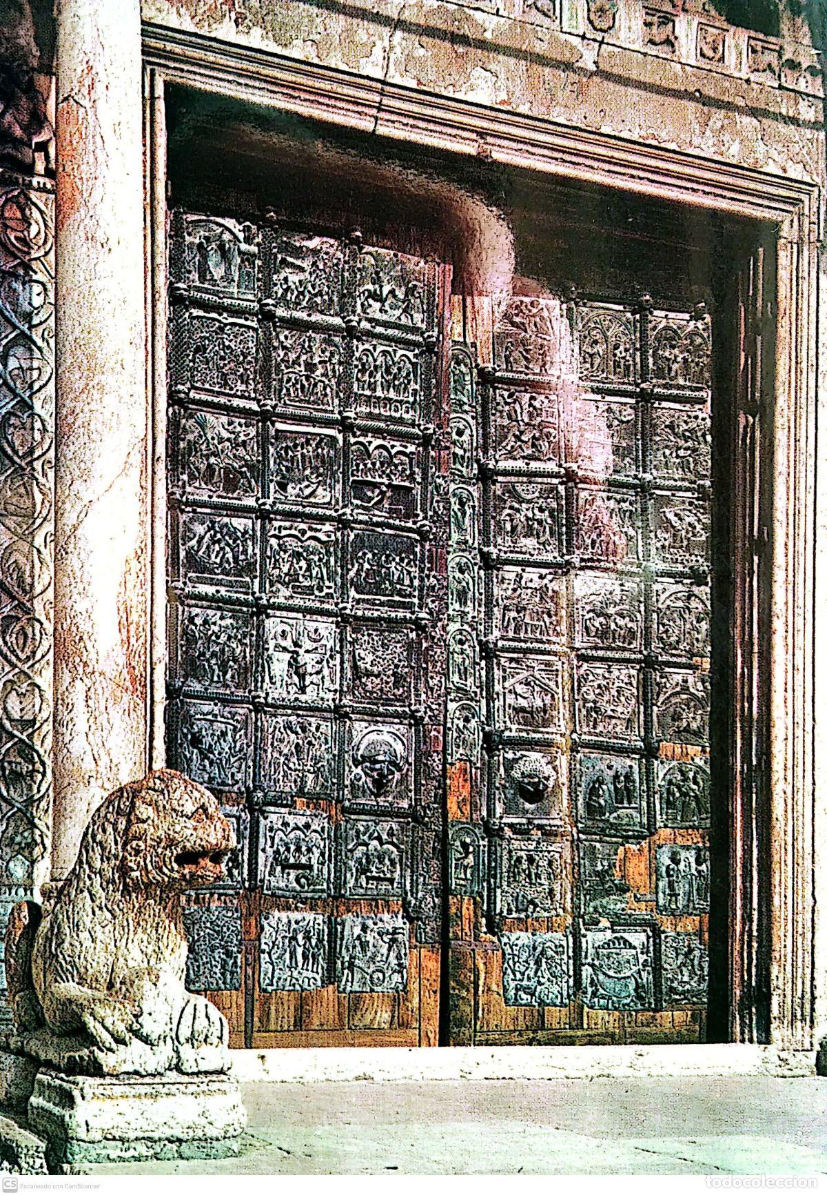 Postais: Verona. 51 Portal de San Zeno. Usada con sello. Color