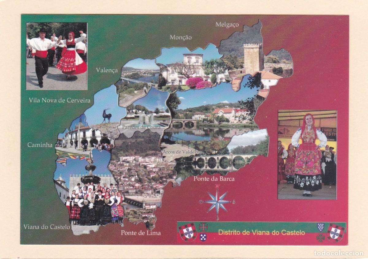 Postkarten: PORTUGAL. DISTRITO DE VIANA DO CASTELO. MELGA&Ccedil;O, MON&Ccedil;AO, VALEN&Ccedil;A, VILA NOVA DE CERVEIRA, CAMINHA