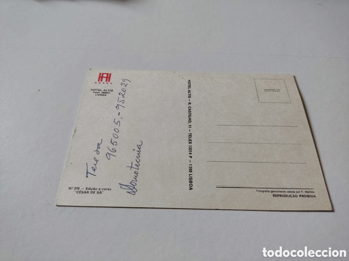 Postales: Postal Hotel Altis, Lisboa - Foto 2