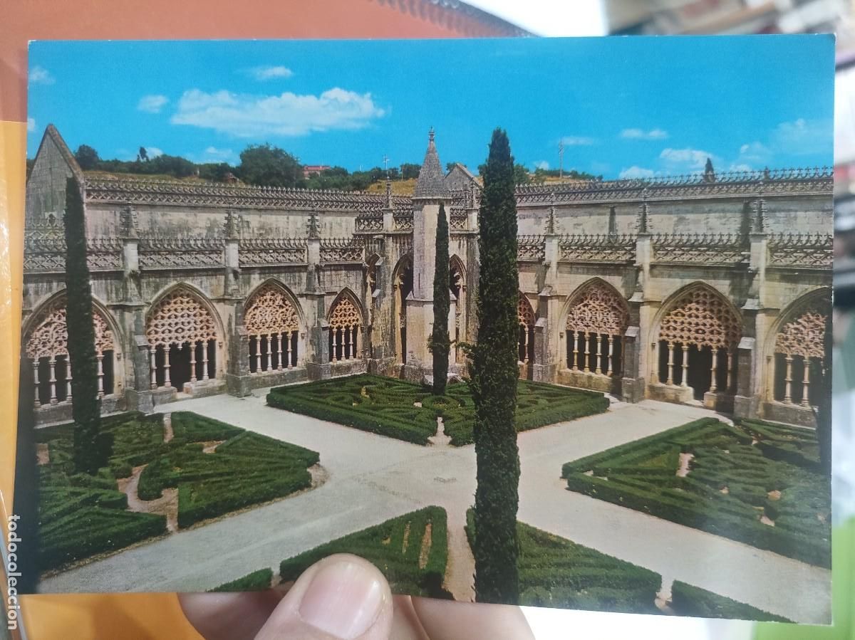 Postcards: Postal BATALHA Portugal MONASTERIO Jard&iacute;n y Claustro Real SC