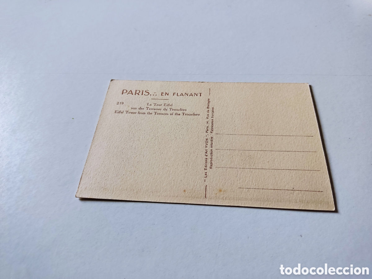 Postales: Postal antigua Paris Torre Eiffel - Foto 2