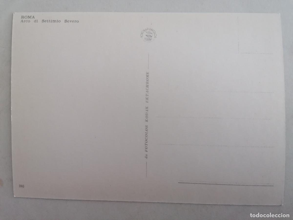 Postales: POSTAL ROMA - ARCO DE SETTIMIO SEVERO - Foto 2