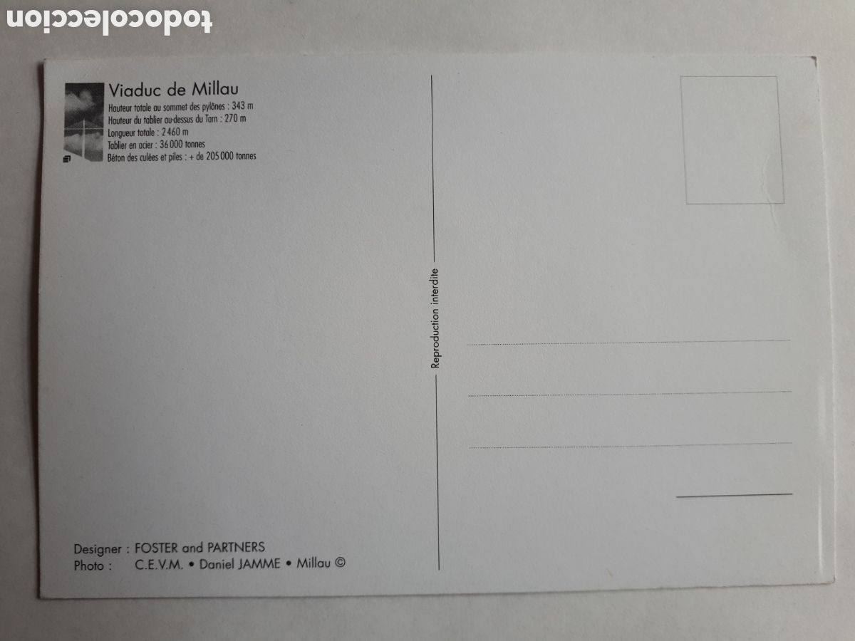 Postales: VIADUC DE MILLAU. POSTAL - Foto 2