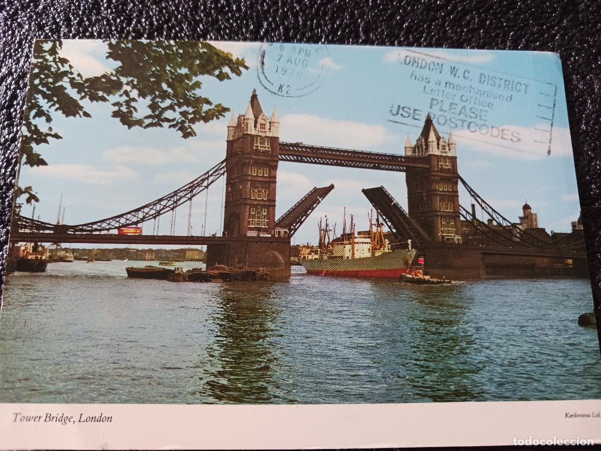 Postales: tower bridge london, circulada - Foto 1