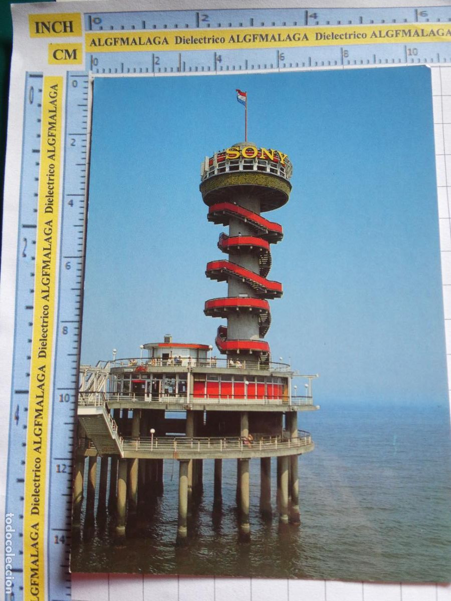 Postais: ANTIGUA POSTAL DE PA&Iacute;SES BAJOS HOLANDA. SCCHEVENINGEN PIER. PUBLICIDAD SONY 713