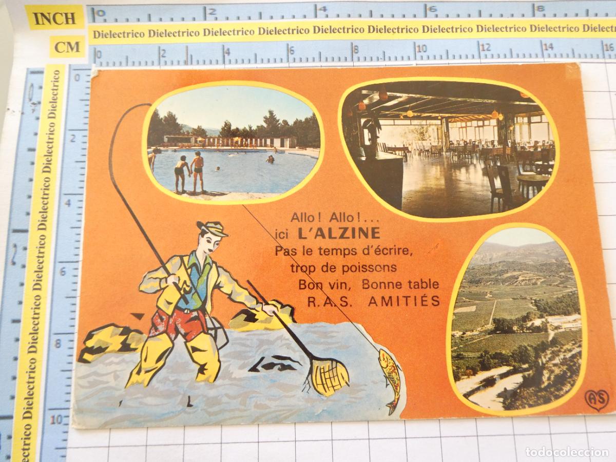 Postales: POSTAL DE FRANCIA. AUBERGE DE L'ALZINE ET SA PISCINE L'OASIS DES CORBIERES. PESCADORES. 653