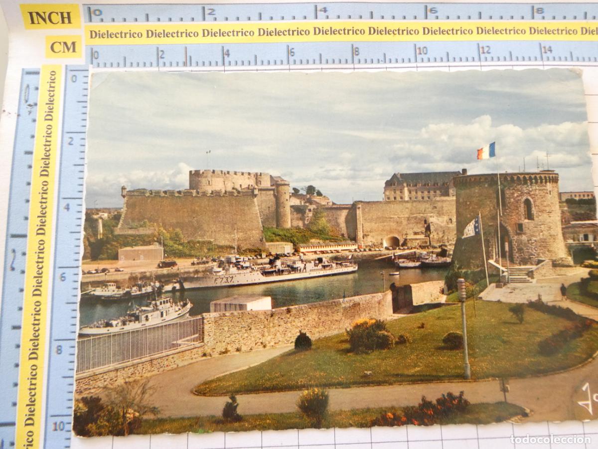 Postales: POSTAL DE FRANCIA. BREST CASTILLO PUERTO. BARCOS MILITARES ARMADA FRANCESA. 656