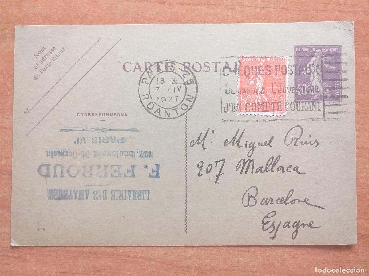 Postales: POSTAL CIRCULADA - PAR&Iacute;S - MALLORCA / 1927 - Foto 1