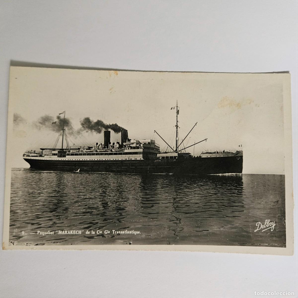 Postales: Orginal postal del barco &rdquo;Marakech&rdquo;. 1939 - 1945 - Foto 1