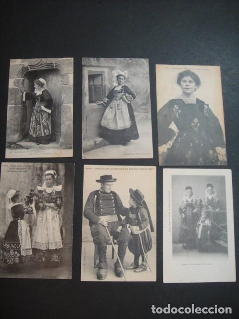 Postales: francia - tipos del pais - lote de 6 postales