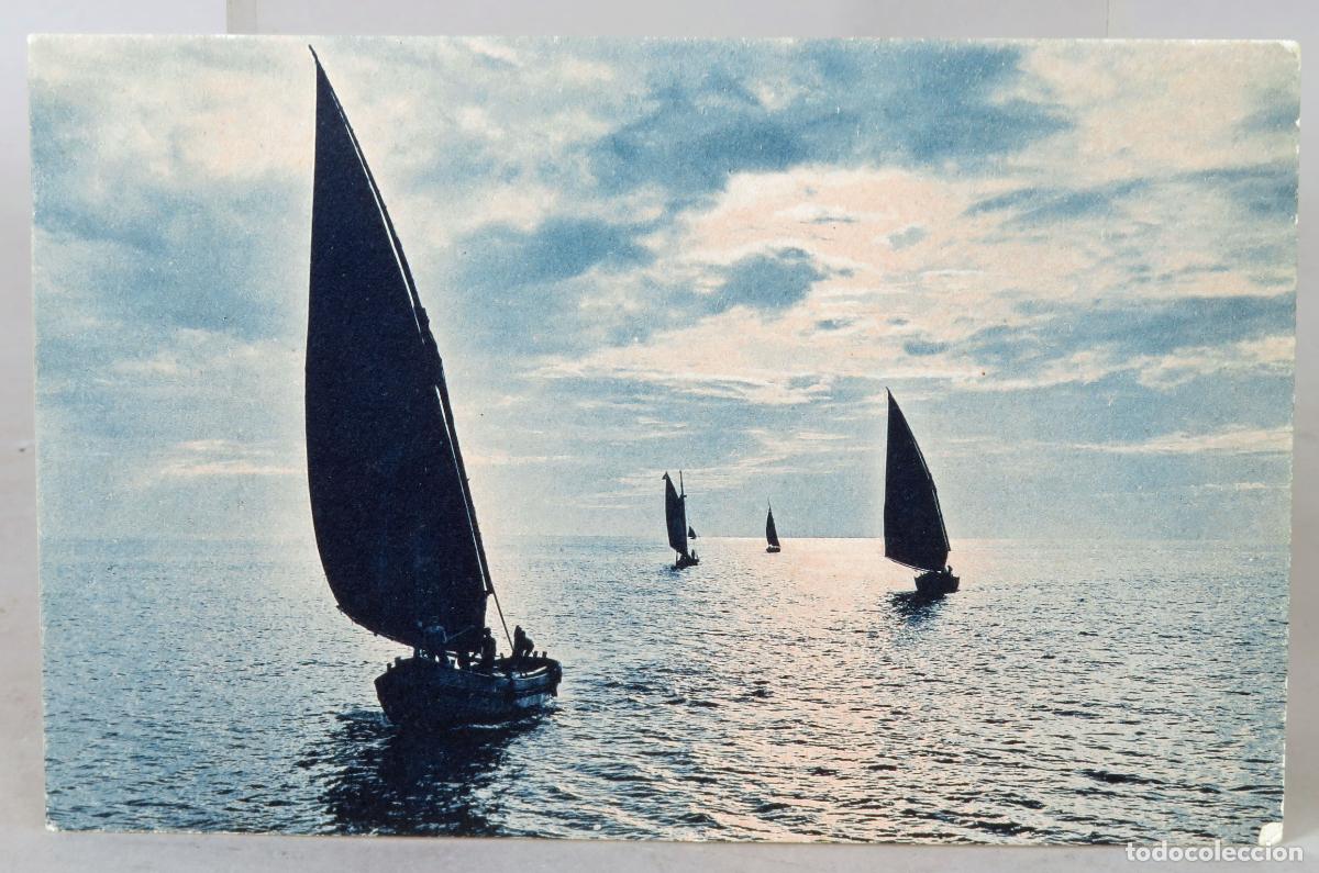 Postcards: Postal suiza barcos de vela lago Como Ed Brunner & C a&ntilde;os 20 sin circular