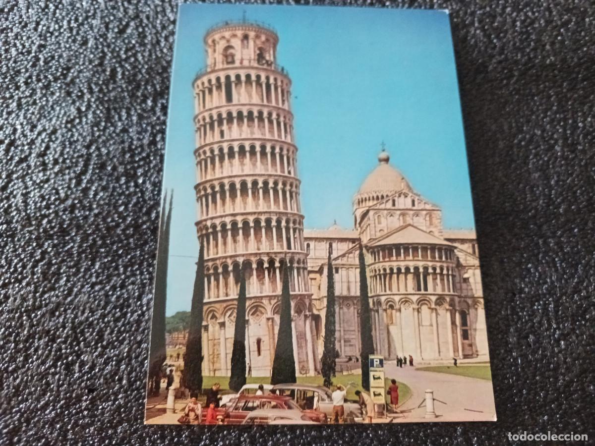 Postcards: pisa torre pendente e abside del duomo, ed. scarlatti