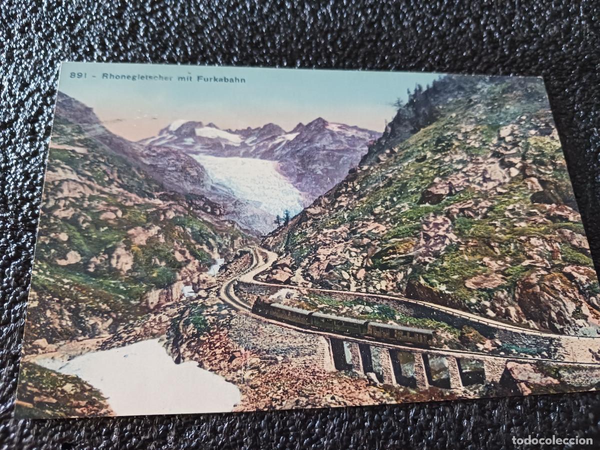 Cartes Postales: 891 rhonegletscher mit furkabahn, ed. sg
