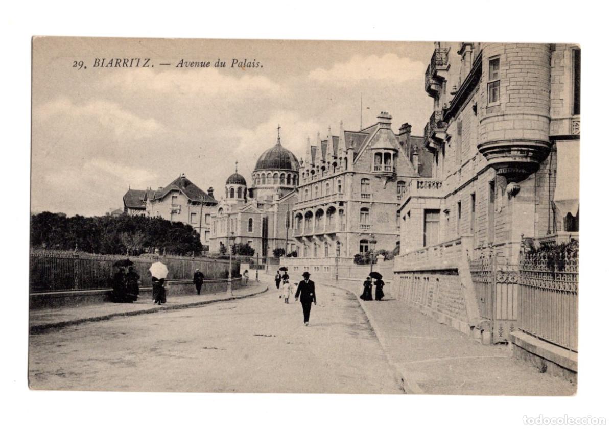 Postales: BIARRITZ. AVENIDA DEL PALACIO. - Foto 1
