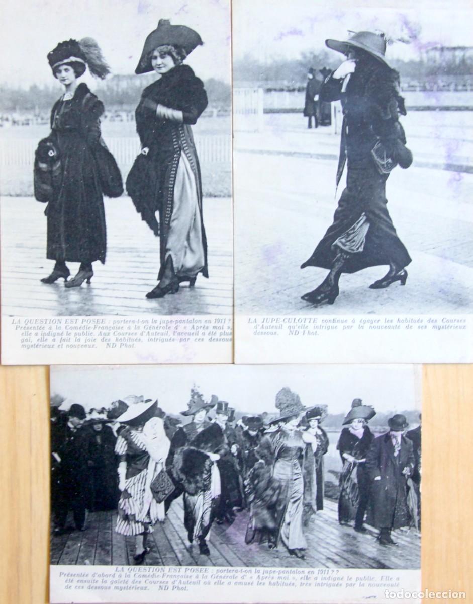 Postales: PARIS, LOTE 2 POSTALES MODA y COSTUMBRES: LA FALDA-PANTALON - ND PHOT - 1911