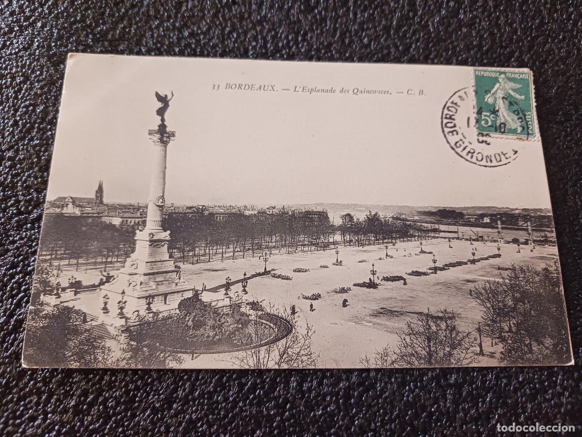 Postais: 33 bordeaux l`esplanade des quinconces, circulada 1910