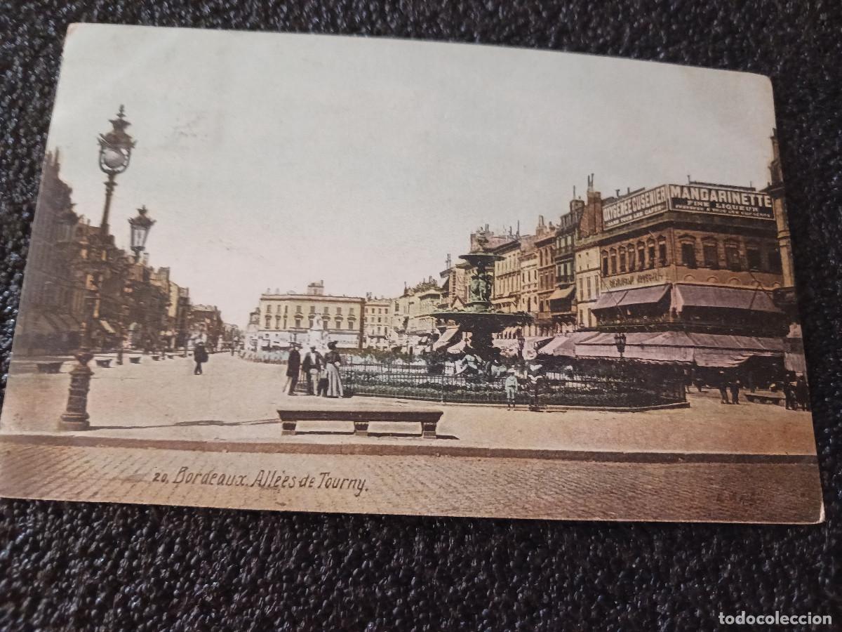 Postais: 20 bordeaux allees de tourny, circulada 1908