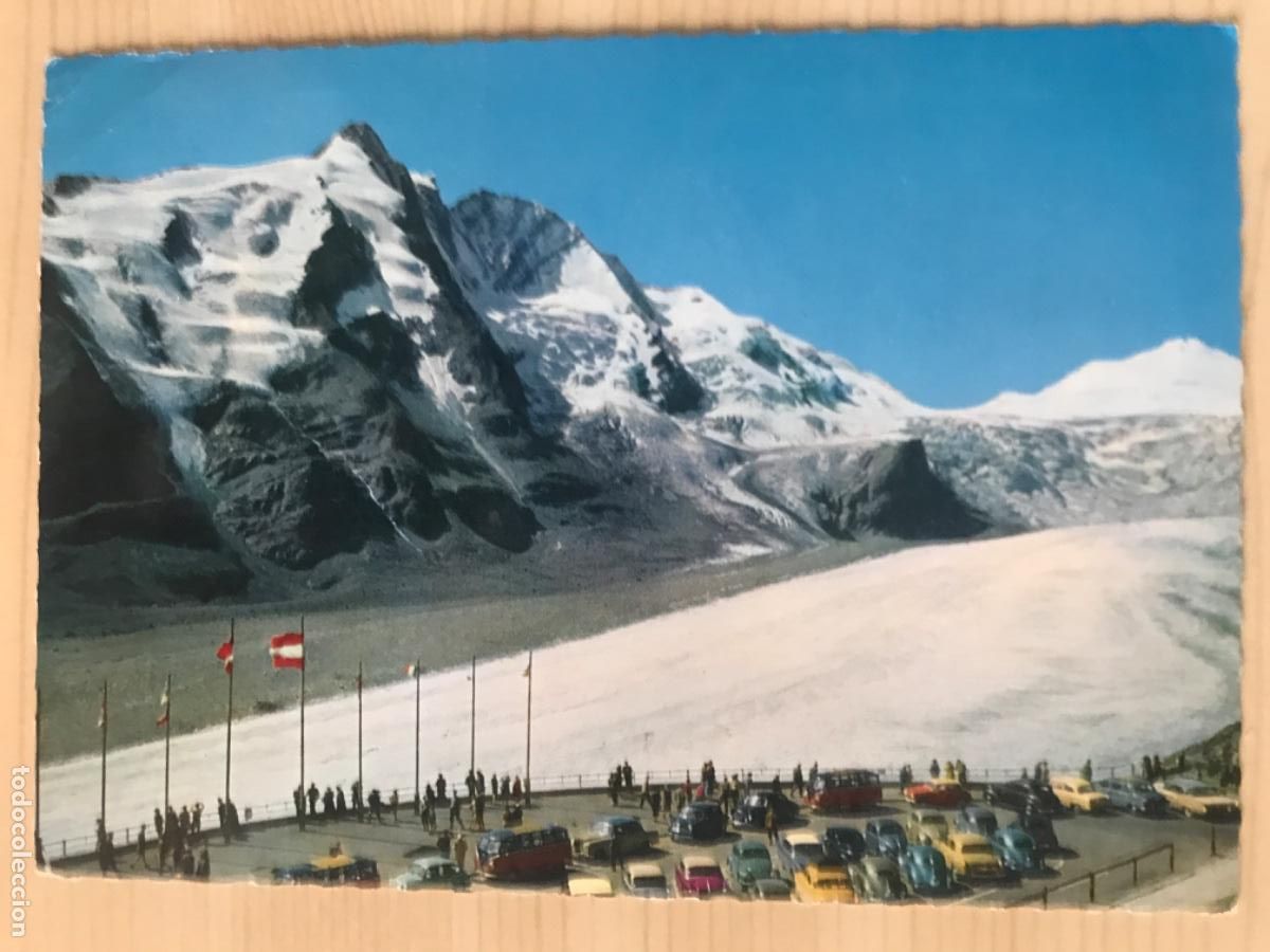 Postales: POSTAL. Parkplatz Freiwandeck. Austria. Coches DKV, volkswagen. A&ntilde;os 60. Sello.